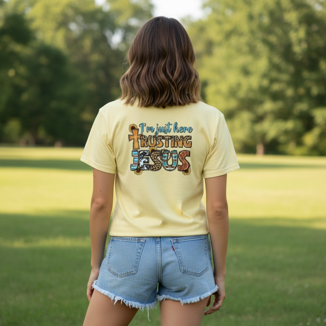 Just here trusting Jesus (adult XL)